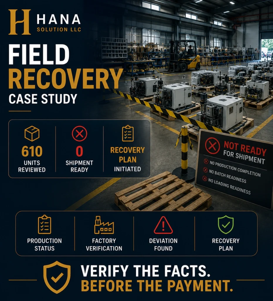 Supplier verification Turkey field case study — independent field verification and inventory recovery before further payment