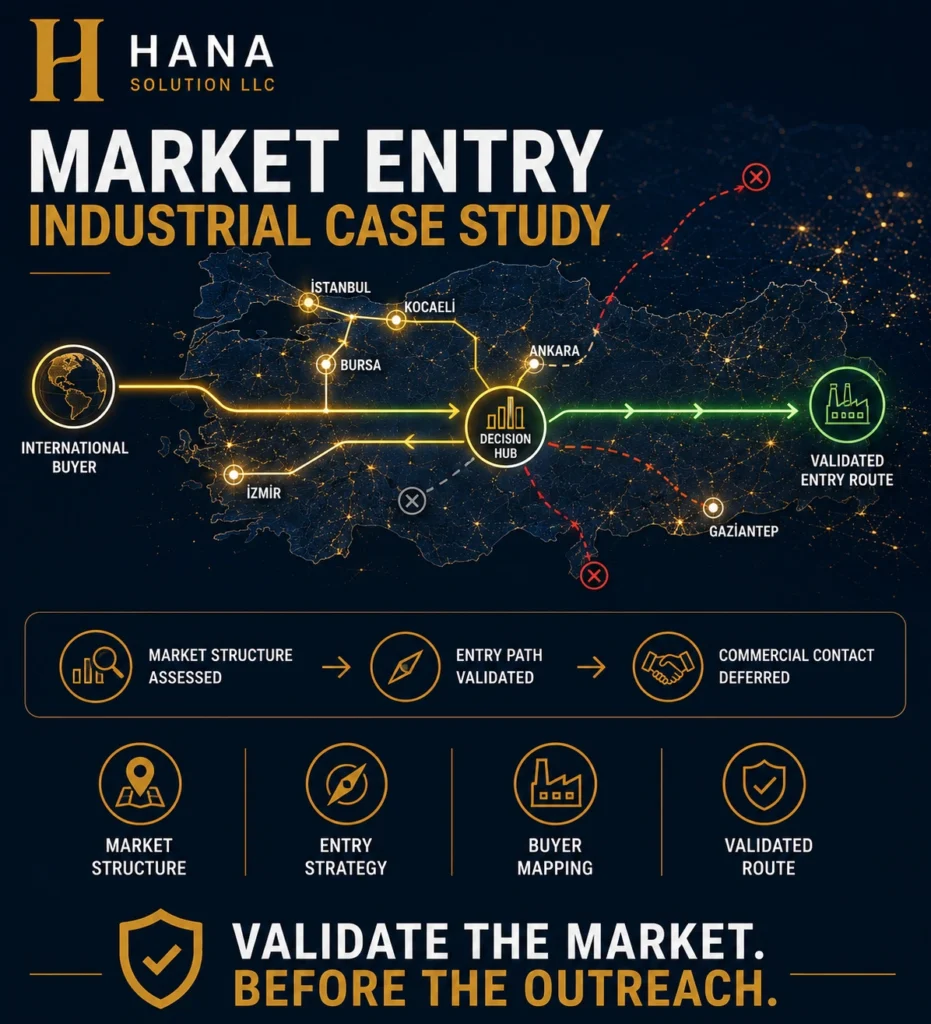 Turkey market entry procurement structure case study — buyer universe mapping and decision control validation before commercial contact