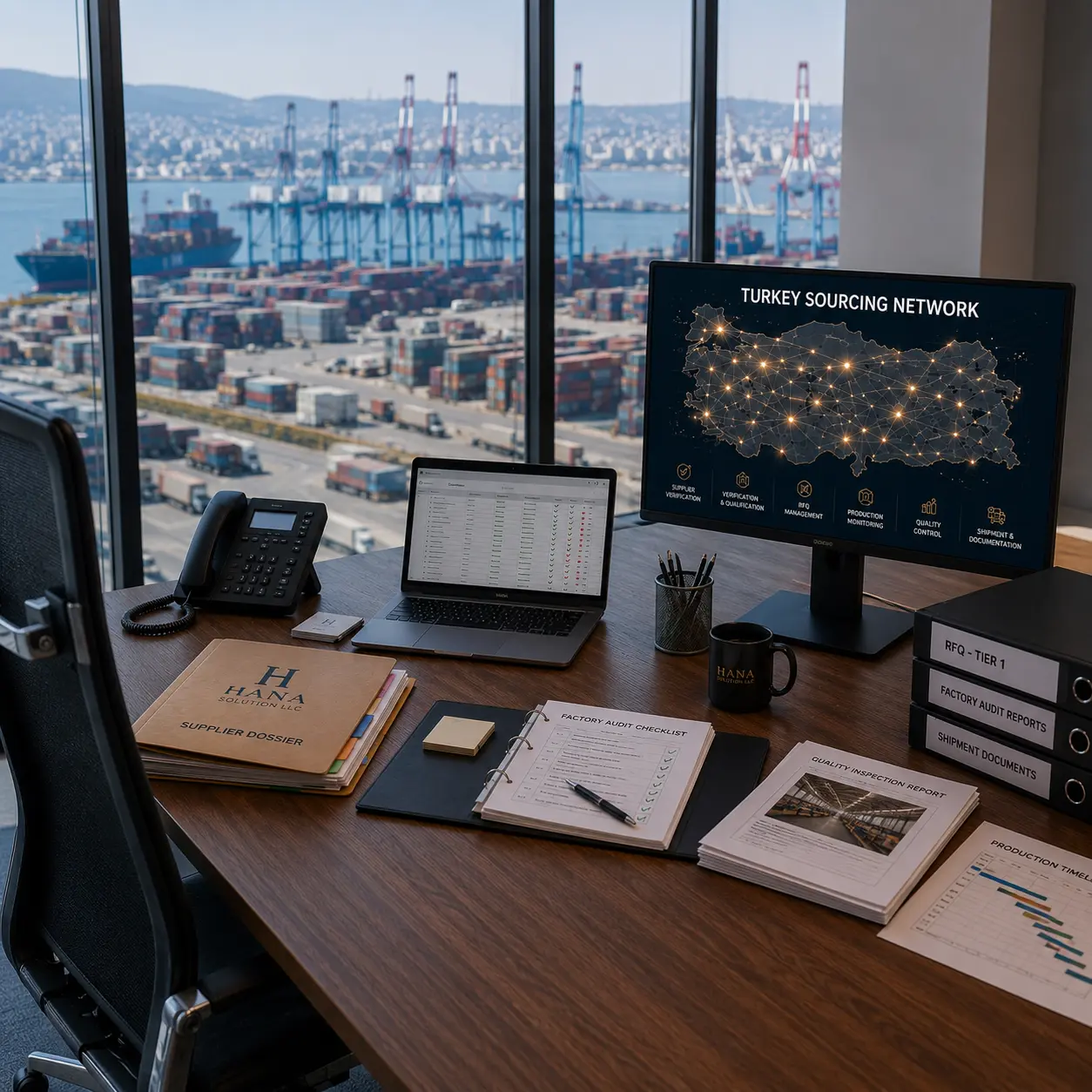 Turkey sourcing consultant managing supplier verification RFQ governance production monitoring and shipment management for international buyers sourcing from Turkey