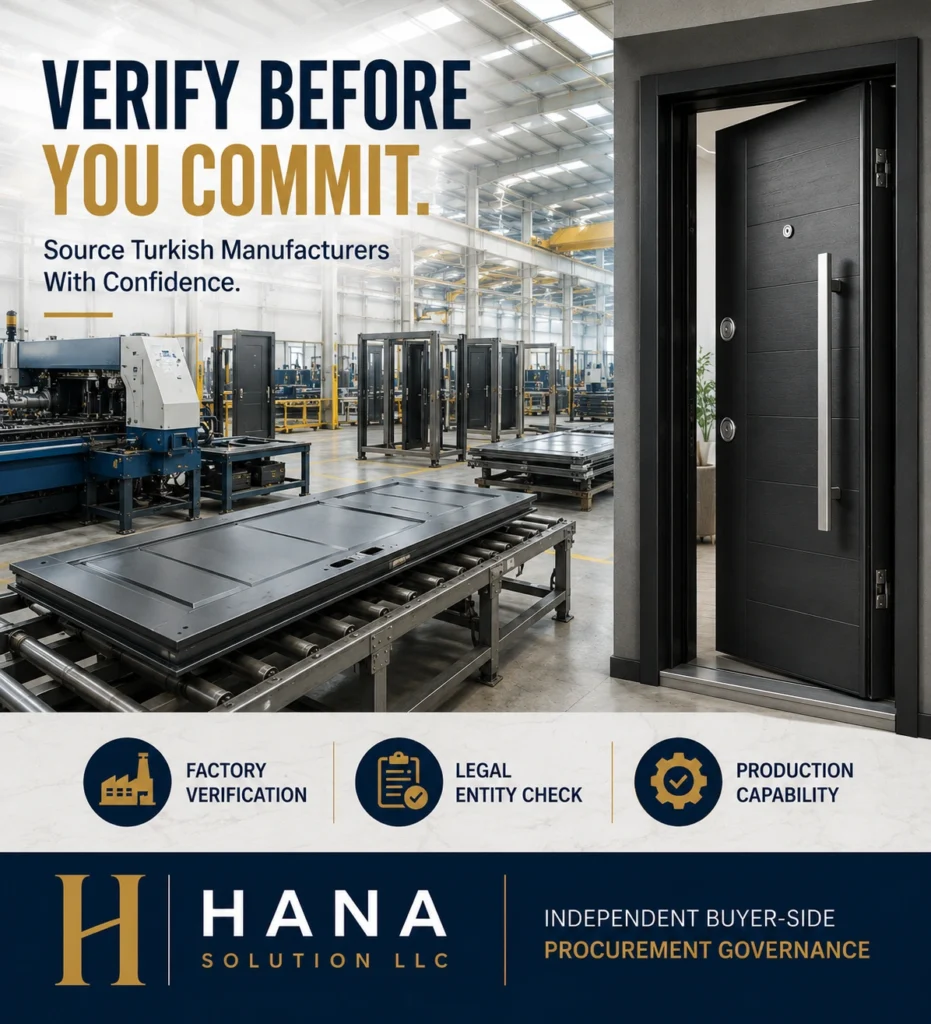 Turkish construction material manufacturers verification — manufacturer vs trader distinction before commercial engagement