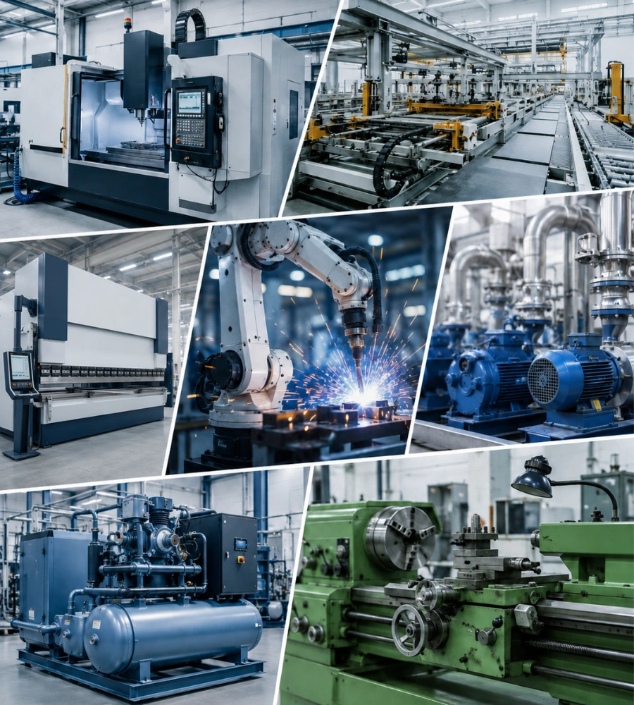 Machinery equipment sourcing Turkey showing industrial manufacturing, equipment production and shipment operations