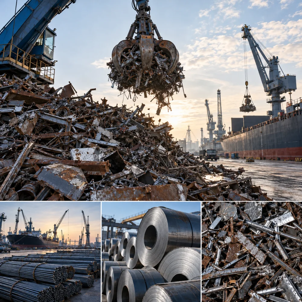 Steel Scrap Market Entry Turkey – ferrous scrap handling, steel coils, rebar and industrial port operations.